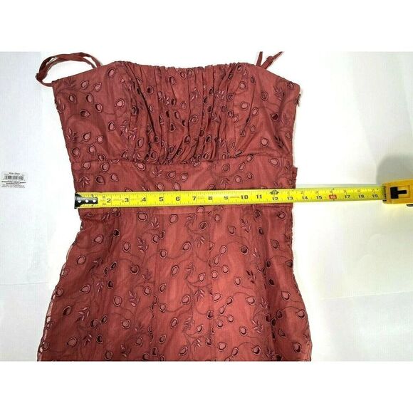 Coast Romantic Eyelet Dress A-Line Size 6 Embroidery Tulle Spaghetti Strap - Picture 6 of 12